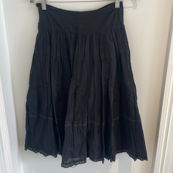 MAGIC Gorgeous Black Midi Bejeweled Skirt Size Small - Picture 4 of 6